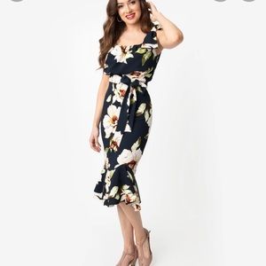 Stop Staring Floral Sexy Wiggle Dress 16